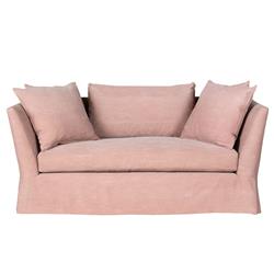 Cisco Home Seda Modern Classic Pink Cotton Slip Cover Loveseat|