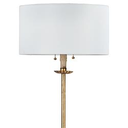 Clove French Country Antique Gold Leaf Stem Floor Lamp|