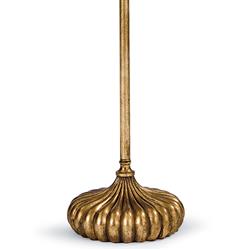 Clove French Country Antique Gold Leaf Stem Floor Lamp|