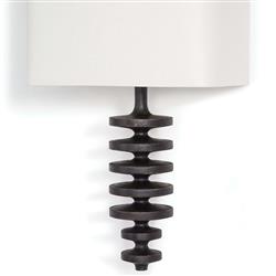 Fishbone Coastal Beach Ebony Birch Wood Sconce|