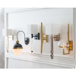 Redford Mid-Century Natural Brass Steel Sconce|