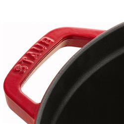 Staub Cherry Red 2.75 Quart Cast Iron Round Cocotte Pot|