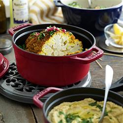 Staub Cherry Red 2.75 Quart Cast Iron Round Cocotte Pot|