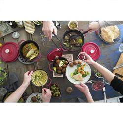 Staub Cherry Red 2.75 Quart Cast Iron Round Cocotte Pot|