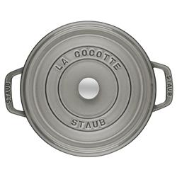 Staub Graphite Grey 2.75 Quart Cast Iron Round Cocotte Pot|