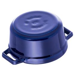 Staub Dark Blue 2.75 Quart Cast Iron Round Cocotte Pot|