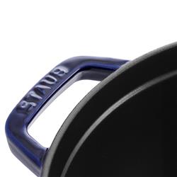 Staub Dark Blue 2.75 Quart Cast Iron Round Cocotte Pot|