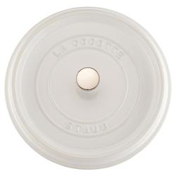 Staub White Cast Iron Round Cocotte Pot - 5.5 Quart|