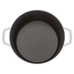 Staub White Cast Iron Round Cocotte Pot - 5.5 Quart|