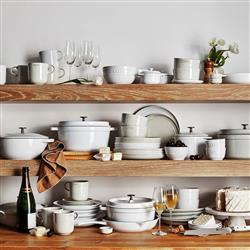 Staub White Cast Iron Round Cocotte Pot - 5.5 Quart|