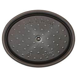 Staub White 5.8 Quart Cast Iron Oval Cocotte Pot|