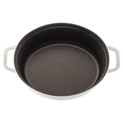 Staub White 5.8 Quart Cast Iron Oval Cocotte Pot|