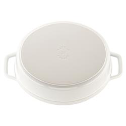 Staub White 5.8 Quart Cast Iron Oval Cocotte Pot|