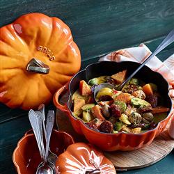 Staub Orange Cast Iron Pumpkin Cocotte Pot - 3.65 Quart|