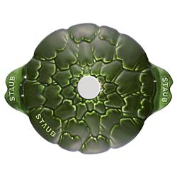 Staub Green Cast Iron 5.5 Quart Artichoke Cocotte Pot|