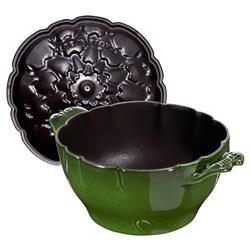 Staub Green Cast Iron 5.5 Quart Artichoke Cocotte Pot|