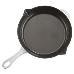 Staub White Cast Iron Frying Pan With Spout - 10"|