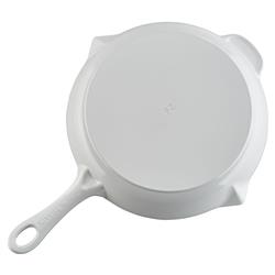 Staub White Cast Iron Frying Pan With Spout - 10"|