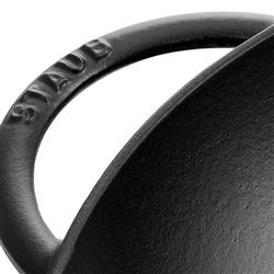 Staub Black Cast Iron Wok With Lid - 6.5 Inch|