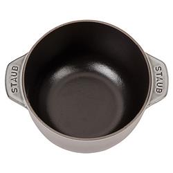 Staub Graphite Grey 1.6 Quart Cast Iron Rice Cocotte Pot|