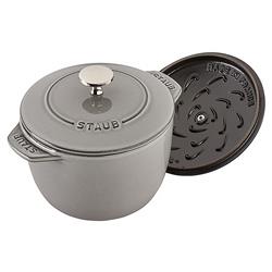 Staub Graphite Grey 1.6 Quart Cast Iron Rice Cocotte Pot|