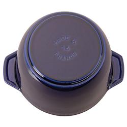 Staub Dark Blue 1.6 Quart Cast Iron Rice Cocotte Pot|