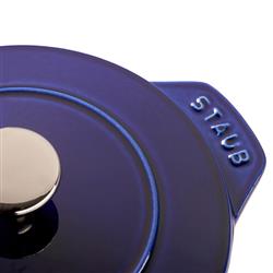 Staub Dark Blue 1.6 Quart Cast Iron Rice Cocotte Pot|