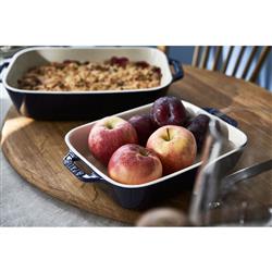Staub Dark Blue Ceramic Rectangular 2 Piece Bakeware Set|
