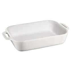 Staub White Ceramic Rectangular 2 Piece Bakeware Set|