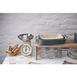 Staub Rustic Turquoise Ceramic Rectangular 2 Piece Bakeware Set|