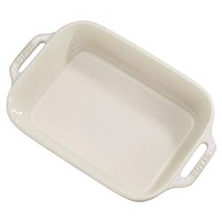 Staub Rustic Ivory Ceramic Rectangular 2 Piece Bakeware Set|