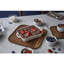 Staub Rustic Ivory Ceramic Rectangular 2 Piece Bakeware Set|