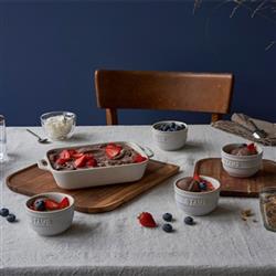 Staub Rustic Ivory Ceramic Rectangular 2 Piece Bakeware Set|