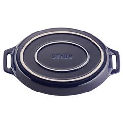 Staub Dark Blue Ceramic Oval 2 Piece Bakeware Set|