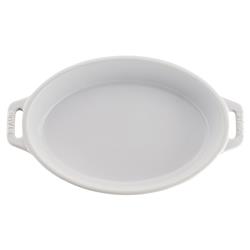Staub White Ceramic Oval 2 Piece Bakeware Set|