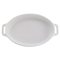 Staub White Ceramic Oval 2 Piece Bakeware Set|