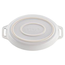 Staub White Ceramic Oval 2 Piece Bakeware Set|