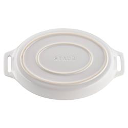 Staub White Ceramic Oval 2 Piece Bakeware Set|