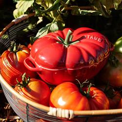 Staub Red 0.5 Quart Ceramic Tomato Cocotte Pot|