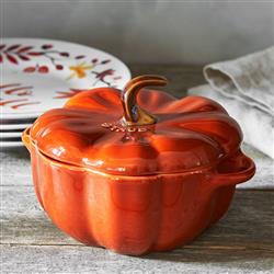 Staub Orange Ceramic Cocotte Pot - 0.5 Quart|