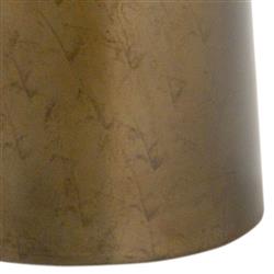 Leila Mid-Century Bronze Iron Beige Fabric Shade Floor Lamp|