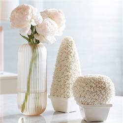 Boston French Country Blanc De Chine Porcelain Boxwood Topiary|