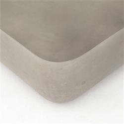 Yvonne Industrial Loft Grey Concrete Outdoor Block Coffee Table|