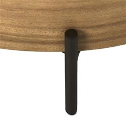 Khalil Rustic Lodge Light Brown Wood Bronze Iron Curved Sideboard|