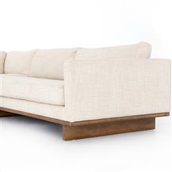 Ethan Modern Classic Cream Performance Sectional Sofa - 70" Left Arm Facing|