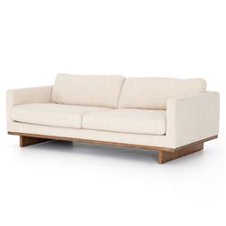 Ethan Modern Classic Cream Performance Cushion Back Sofa - 84"W|