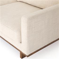 Ethan Modern Classic Cream Performance Cushion Back Sofa - 84"W|