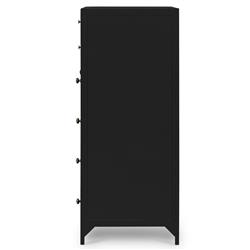 Stancil Modern Classic Black Iron Tall Dresser|