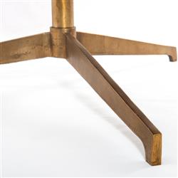 Parker Modern Classic White Marble Top Gold Aluminum Round Round Coffee Table|