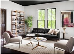 Parker Modern Classic White Marble Top Gold Aluminum Round Round Coffee Table|